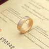 高級 3 行フルダイヤモンドラブリングファッション女性の結婚指輪高品質 316L チタン鋼ジュエリー