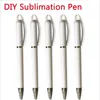 Sublimation Blank Ballpoint Pen White DIY Advertising Business Heat Transfer Printing Gel Pen RRB13270