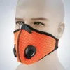 Máscara Ciclismo Face Com Anti-Poluição 2 Filtro PM 2,5 Carvão Ativado Respirar válvula Correndo Máscara Máscara Proteção Formação Poeira