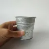 D7xH7cm Galvanized Planters Small Silvery Nursery pots Mini Succulents Pots Tin Boxes flowerpots SF0488250256