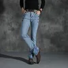 Mens vintage designer flare jeans män casual boot cut denim jeans för män sträcker slim flared jeans svart blå bootcut byxor 201111