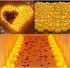 12 / 24pcs Led Flamless Candle Lights Tea Ljus Batteri drivs för hem Bröllopsfödelsedag Party Decoration Lightings Dropship 211222