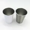 Sublimering Rostfritt stål Pint Cups 10oz Cone Metal Beer Tumbler Premiun Staplable UnBreceable Dricka Muggar Vit Vattenglasögon GGD2285