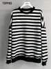 Toppies Striped Fleece Hoodies Sweatshirt Höst Vinter Par Pullover Toppar Långärmad Stora Toodless 220308