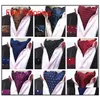 Mens Cravat Ties Vintage Polka Dot Floral Wedding Formal Cravat Ascot Scrunch Self British Style Gentleman Polyester Silk Neck Tie Summa