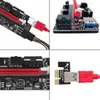 Ver009 USB 3.0ケーブルSATA 15ピンから6ピンパワーPCI-Eライザーエクスプレス1×4倍8倍の16倍のエクステンダライザーのアダプタカードBTCマイニング