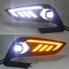 1 Pair LED DRL Daytime Running Lights turn signal Daylight Fog lamp For Buick Encore Opel mokka 2017 2018