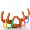 200 stks grappige opblaasbare rendier antler hoed ring toss kerst vakantie feestspel levert speelgoed kinderen kinderen kerst speelgoed SN1675