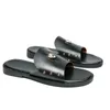 Men Genuine Leather Slippers Designer Flat Comfort Beach Sliders Tide Male Rivet Stud Slipper Non-slip Black Mens Casual Spikes Shoes Rubber