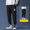 Pantaloni da uomo in velluto a coste invernali Pantaloni cargo autunnali larghi Pantaloni sportivi hip-hop patchwork color block Pantaloni sportivi streetwear maschili