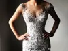 Vintage Beaded Lace Arabic Wedding Dress With Detachable Train Sheer Neck Mermaid Bridal Dresses Tulle Sexy Wedding Gowns