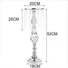 Crystal Candle Holders Metal Candlestick Flower Vase Table Centerpiece Event Flower Rack Road Lead Wedding Decoration Y200110350J