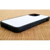 Em branco 2D sublimação tpu + pc casos de telefone celular macio para iPhone 13 12 mini pro máx 11 xr x xs 8 7 6s plus com inserções de alumínio dhl