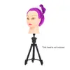 Mini Tripod Stand Metal Adjustable Cosmetology Hairdressing Training Mannequin Head Wig Stand for Doll Head Block Wig Head Stand