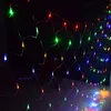 زخارف الأضواء الجنية سلسلة شبكة صافية LED عيد الميلاد زخرفة جارلاند شارع الشارع ديكور الشجرة نافيداد عيد الميلاد ضوء في الهواء الطلق كيرست 20