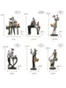 Familjefigur Harts Handcarfts Lovers Staty Figurine Hemdekoration Original Design Love Handicraft For Home Wedding Present T200703