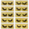 Partihandel 10 par Falska ögonfransar Faux Mink 3D Natural Eye Lashes Makeup Bulk Lash Vendors Strip Dramatic Eyelash