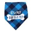 Pet Dog Bandana Dog Birthday Print Cotton Scarf Gift Washable Bib Middle Large Dog Accessories Pet Supplies