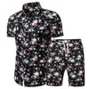 Men Tracksuits Pattern Tracksuit Men Summer Beachwear Set 2021 Mens Truched Thirts  Shorts اثنين