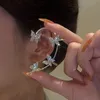 Pozłacane metalowe metalowe klipy na ucho bez piercing dla kobiet musujących cyrkonów mankietów do uszu klip kumpel kolczyki biżuteria ślubna