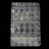 Stand Up Transparency Self seal Bags 3D Clear Reusable Plastic Pouches Zipper Grip Seal Food Packaging Stereoscopic Bag LX4612