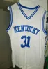 Custom Kentucky Wildcats # 31 Sam Bowie Basketball Jersey Heren Gestikte Elk maat 2xS-5XL Naam of Nummer Jerseys