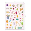 6 pcs pacote adesivos de páscoa crianças coelho de desenhos animados ovos coloridos decoração adesivo a primavera elementos coelho pintinho flores decalques para livro
