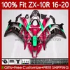 Kawasaki Ninja ZX 10 R 1000 CC ZX1000 C 16-20 için Metal Kırmızı Enjeksiyon Perileri 16-20 105NO.39 ZX10R 1000CC ZX-10R ZX10R 16 17 18 19 20 ZX-1000 2016 2017 2018 2019 2020 OEM Vücut