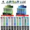 에어 바 럭스 일회용 vape 펜 1000 퍼프 500mAh 배터리 2.7 ml airbar pods 미리 채워진 증기 스틱 장치 E Cigs 휴대용 기화기 키트