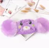 Azul roxo Criança Cartoon Urso Máscara Facial Capa De Pelúcia Protetor De Ouvido Grosso Quente Máscaras de Boca para Crianças Inverno Boca-Muffle Earflap Para Crianças Adultos