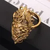 Dubai Golden Band Rings Gold Color Engagement Men Finger Ring For Ethiopian African Nigerian Women