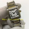 2 Färg REAL Foto med Box Ladies 25 X 20 W51007Q4 Women's T Gold Två-ton rostfritt stål Watch W50012S3 Quartz Movement Lady Women