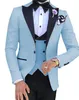 Senaste kappbyxa design beige män passar prom tuxedo smal fit 3 stycke brudgum bröllopsdräkter för anpassad blazer terno masuklino1