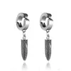 Punk Zwart Roestvrij Titanium Stalen Oorknopjes Voor Mannen Vrouwen Gothic Street Pop Hip Hop Oor Geen Piercing Sieraden