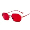 Rétro classique petit polygone lunettes de soleil alose pour femmes hommes femmes luxe carré verre de soleil Vintage noir miroir lunettes UV400