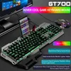 Keyboard Mouse Combo Computer Accessories For Desktop Mute 104 Keys USB Wired Rainbow Backlit Gaming Waterproof Mechanical1