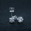 Boeycjr 925 Silver 0 5 F Color Moissanite VVS Fine Jewelry Diamond Stud arring مع شهادة وطنية للمرأة هدية LJ201013213P