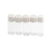 1ml Mini Cam Şişeler Şişeleri Beyaz Plastik Kapak Boş Minik Şeffaf Şişe Kavanozlar Vida kapağı 10 * 28 * 6mm Toptan 100pcs