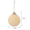 Christmas tree accessories handmade creative DIY wooden craft leather pendant American home decoration props