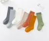 Детские однотонные дышащие носки, хлопковые чулки для маленьких девочек039, детские носки, детские мягкие длинные повседневные носки для младенцев, 04265903