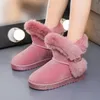 Children's Winter Girls Children Snow Plus Velvet Baby Boys Cotton Warm Shoes Kids Boots LJ201201