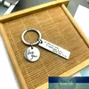 Oeinin Creative Keychain Drive Safe J'ai besoin de toi ici avec moi Homme Porte-clés Sacs Garçon Lettre Couleur Porte-clés Alliage Pendentif Brelok