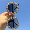 Zonnebrillen diamant handgemaakte retro dames tinten merk ontwerper mode dame ronde bril frame luxe brillen brillen fml6108002