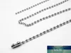 Chic 48cm Titanium Steel Beaded Chain Necklaces Diy Male Jewelry Accessories Sliver Color NL-0566