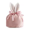 Easter Rabbit Plush Candy Bag Handbags Gift Buckets Velvet Bunny Easter Basket for Kids Party Decoration M3998