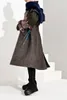 Eam Loose Fit Tassel Fur Fur Furt Long Woolen Płaszcz Paras Sleeve Kobiety Moda Spring Jesienna JK6690 201102