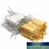 100pc Shiny Jewelry Packing Gold Silver Color Foil Cloth Drawstring Velvet Bag 7x9 9x12 11x16 13x18 Wedding Gift Bags & Pouches