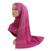 Fashion Muslim Women Cotton Jersey Long Headscarf Rhinestone Shawl Scarves Islamic Arabic Scarf Headwrap Plain Headwear 165*52cm