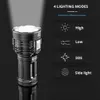 8LED Super Bright Flashlight Krachtige LED-toorts Licht Oplaadbare COB Side Light 4 Modes Outdoor Adventure 3 in 1 zaklampen