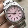 36 mm Cristal Moda Rosa Diseñador para hombre Mujer Dama Maestro Hombre Movimiento mecánico automático Reloj Relojes de pulsera de diamantes 2021 Watche284f